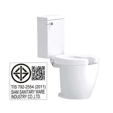 สุขภัณฑ์ 2 ชิ้น COTTO SC6652 3.8 ลิตร สีขาว_2