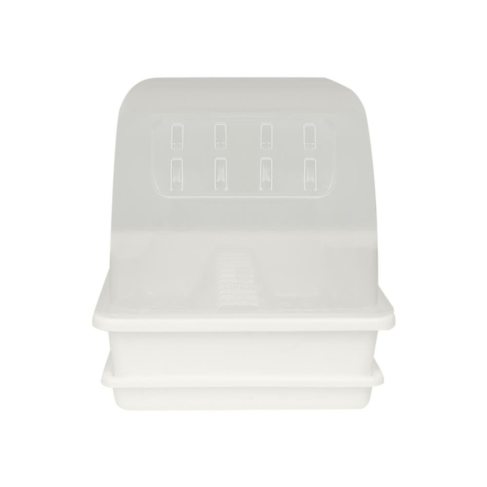 ชั้นคว่ำจานพลาสติกมีฝาครอบ G-WARE 267A