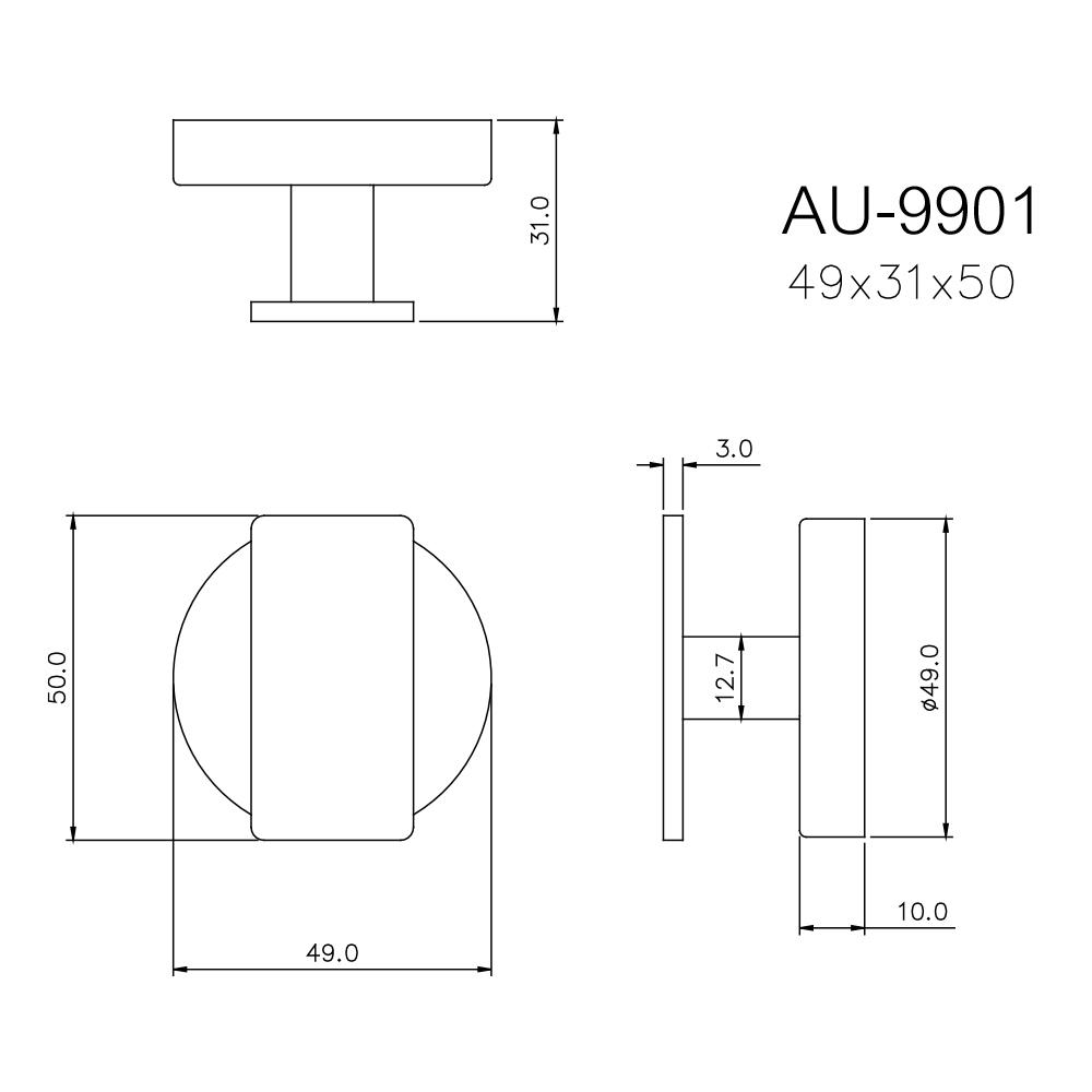ขอแขวนผ้า WATSON AU9901 สเตนเลส