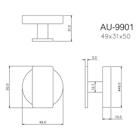 ขอแขวนผ้า WATSON AU9901 สเตนเลส_1