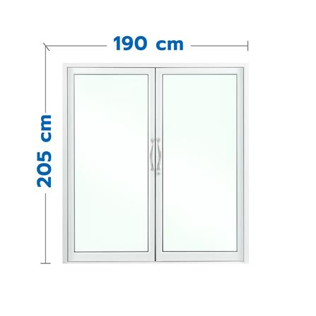 ประตูบานสวิงคู่ อะลูมิเนียม LYNN X-SERIES 190X205 ...