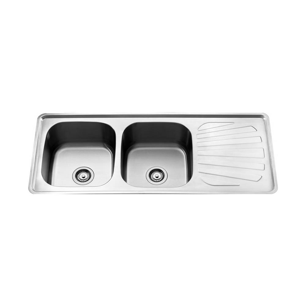 ซิงค์ฝัง 2หลุม 1ที่พักขวา TEKA T50 สเตนเลส