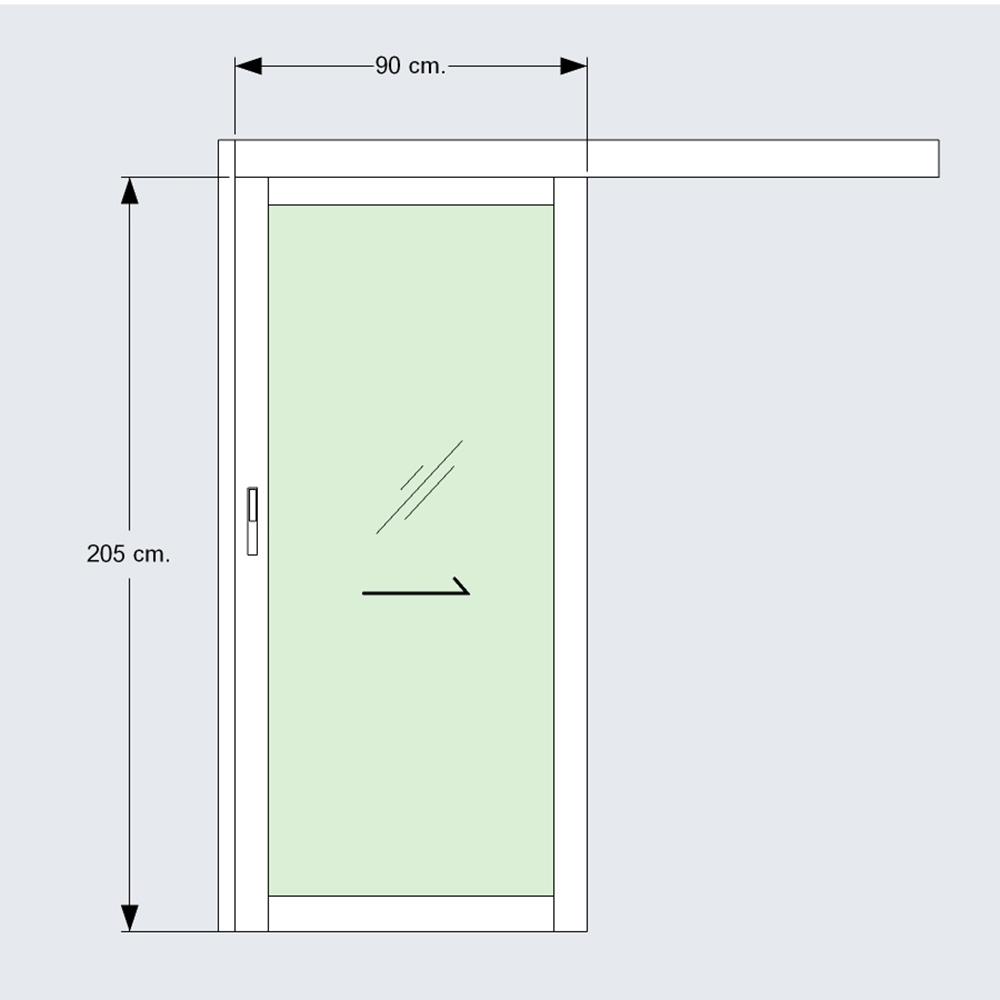 ประตูรางแขวน อะลูมิเนียม LYNN X-SERIES 90x205 ซม. สีขาว