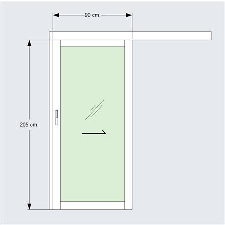ประตูรางแขวน อะลูมิเนียม LYNN X-SERIES 90x205 ซม. สีขาว_4
