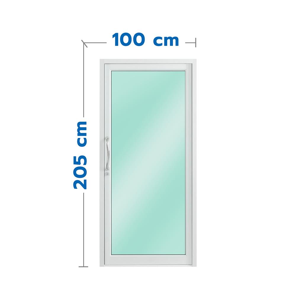 ประตูบานสวิงเดี่ยว อะลูมิเนียม LYNN X-SERIES 100x205 ซม. สีขาว