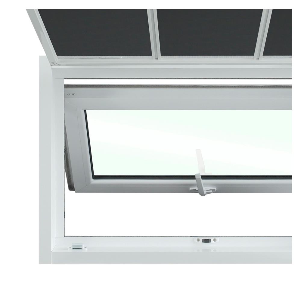 หน้าต่างบานกระทุ้ง อะลูมิเนียม มุ้ง LYNN X-SERIES 80x50 ซม. สีขาว