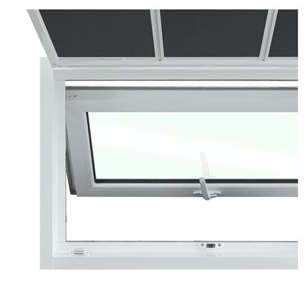 หน้าต่างบานกระทุ้ง อะลูมิเนียม มุ้ง LYNN X-SERIES 80x50 ซม. สีขาว_1