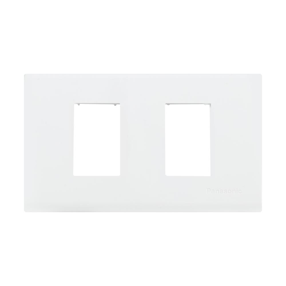 หน้ากาก 2 ช่อง PANASONIC WEG6802WK สีขาว