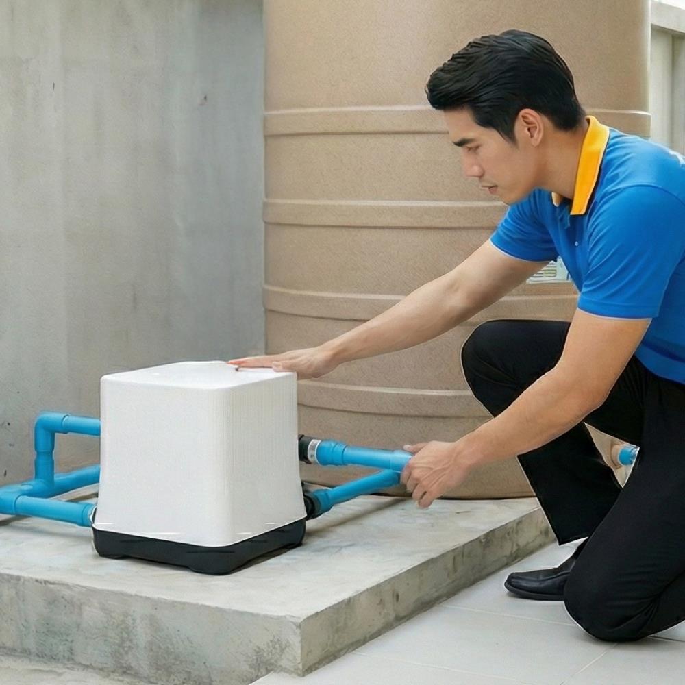 ติดตั้งปั๊มอัตโนมัติ/หอยโข่ง (แบบจั๊ม)