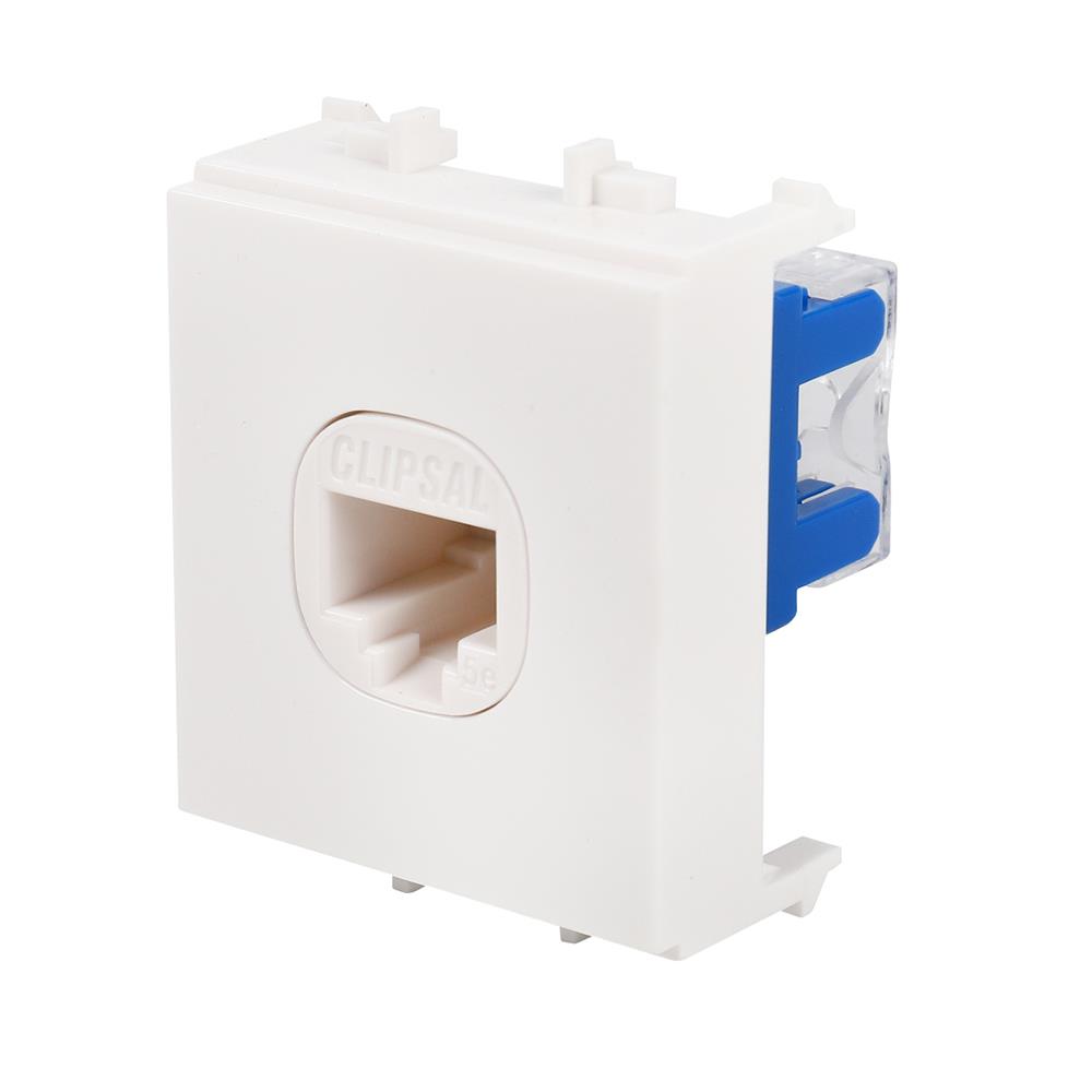 เต้ารับคอมพิวเตอร์ SCHNEIDER CAT5E F50RJ8M สีขาว