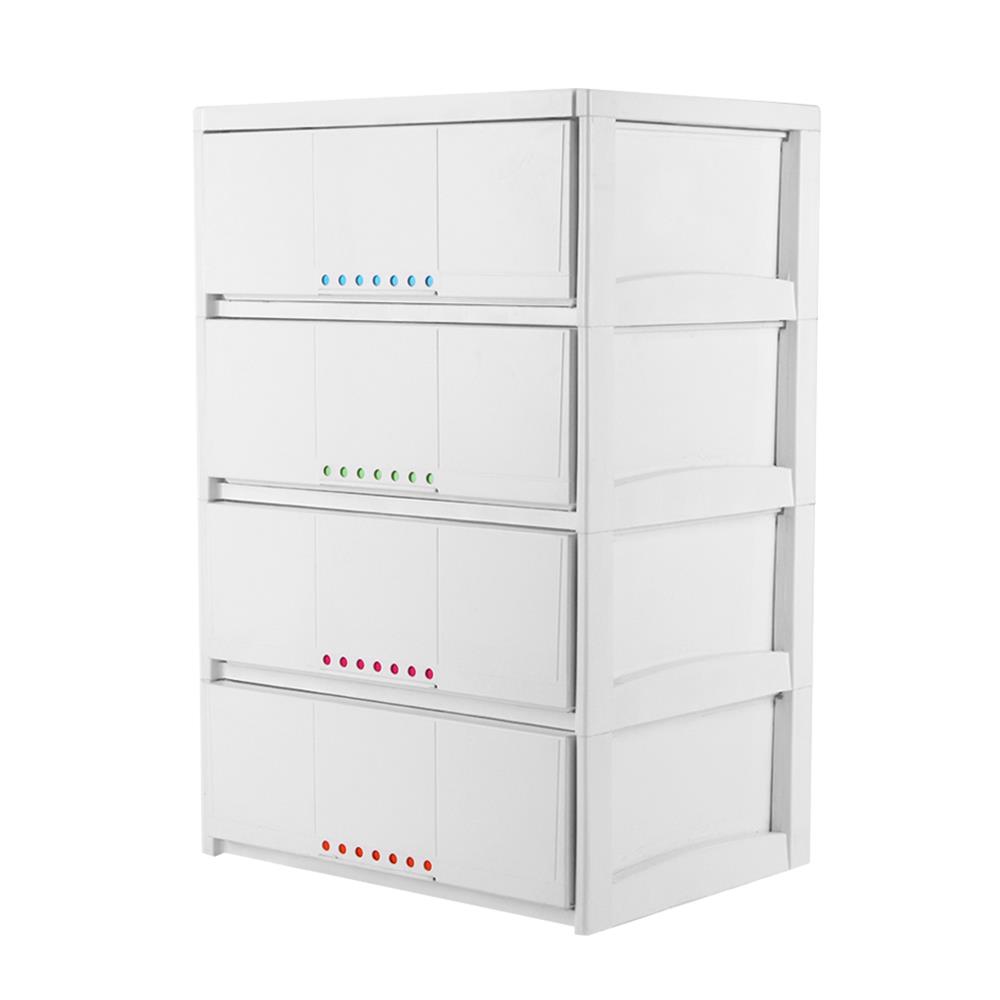 ตู้ลิ้นชัก 4 ชั้น STACKO 7DOT 61x46x92 ซม. สีขาว