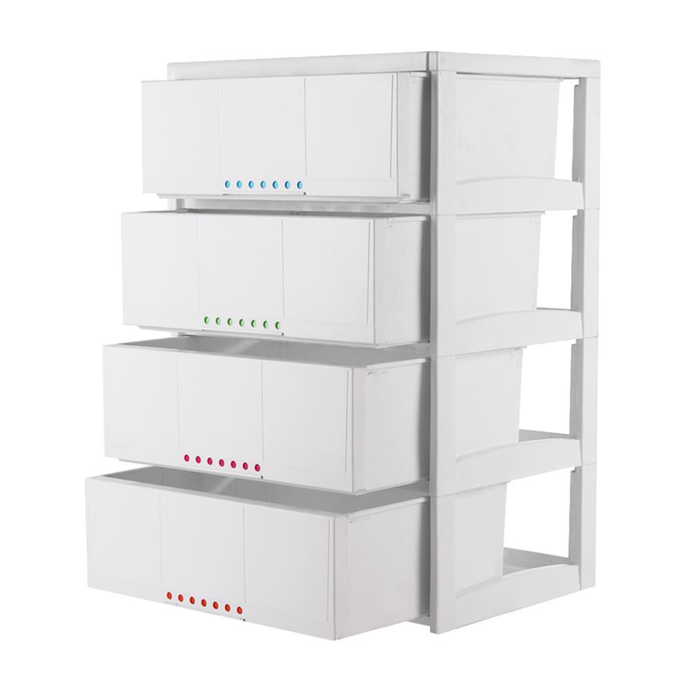 ตู้ลิ้นชัก 4 ชั้น STACKO 7DOT 61x46x92 ซม. สีขาว