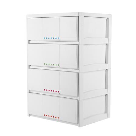 ตู้ลิ้นชัก 4 ชั้น STACKO 7DOT 61x46x92 ซม. สีขาว_0