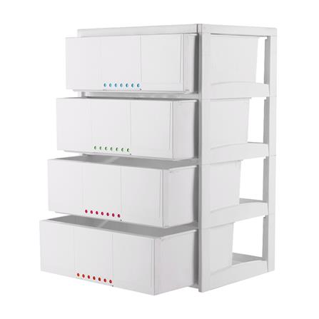 ตู้ลิ้นชัก 4 ชั้น STACKO 7DOT 61x46x92 ซม. สีขาว_2