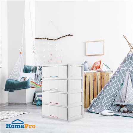 ตู้ลิ้นชัก 4 ชั้น STACKO 7DOT 61x46x92 ซม. สีขาว_4