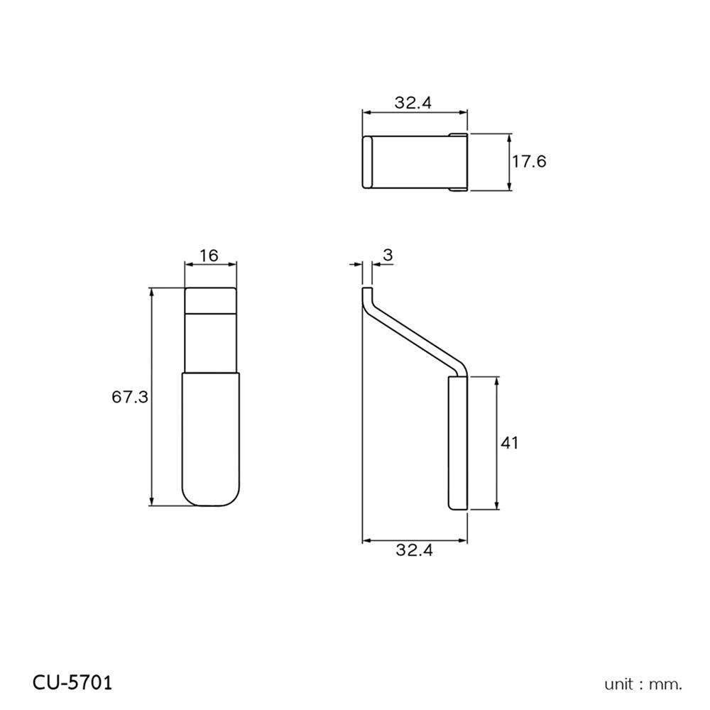 ขอแขวนผ้า WS CU-5701 สเตนเลส