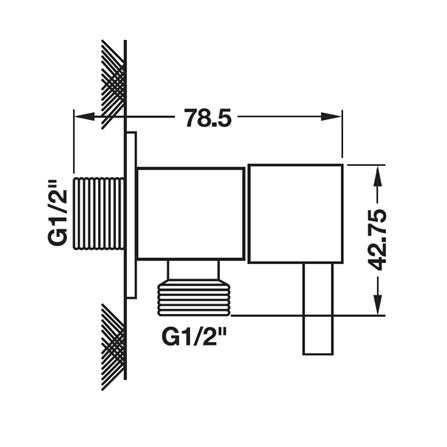 สต๊อปวาล์ว 1 ทาง HAFELE 495.61.249 สีโครม_1