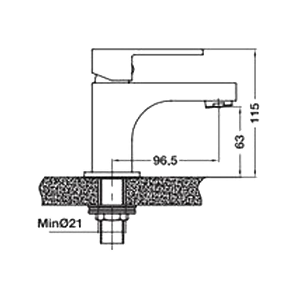 ก๊อกอ่างล้างหน้าเดี่ยว HAFELE 495.61.151