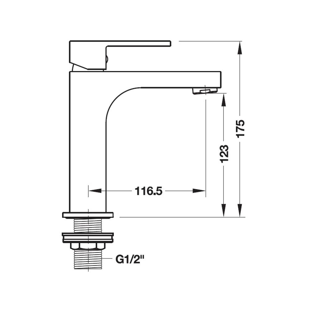 ก๊อกอ่างล้างหน้าเดี่ยว HAFELE 495.61.152 สีโครม