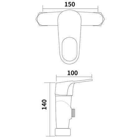 ก๊อกผสมยืนอาบ NOVABATH IS-4020_1