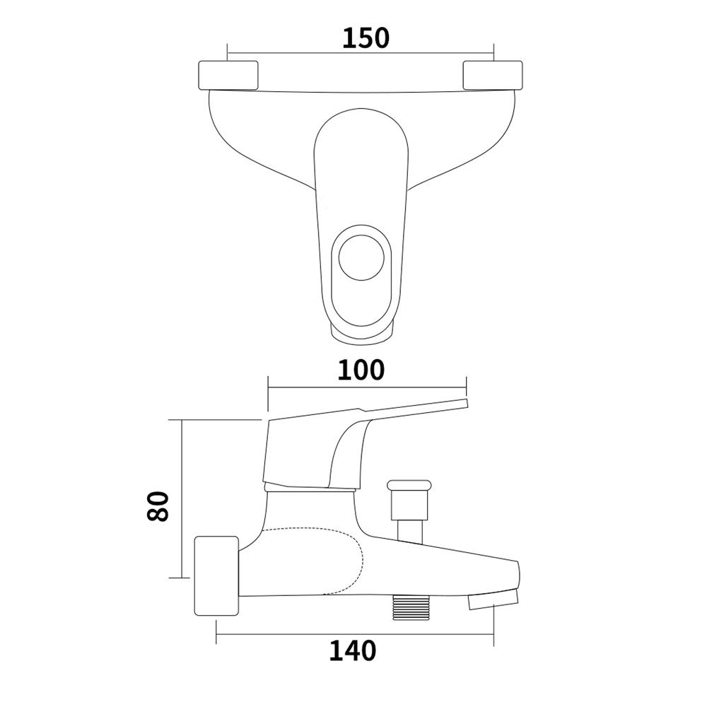 ก๊อกผสมอ่างอาบ NOVABATH IS-4010