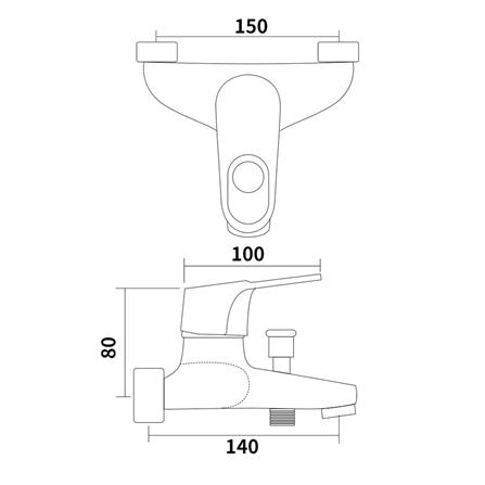 ก๊อกผสมอ่างอาบ NOVABATH IS-4010_1