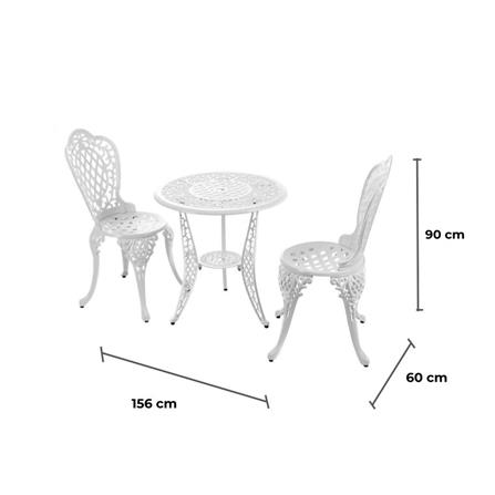 ชุดสนามอัลลอยด์ 2 ที่นั่ง SPRING DIAMOND สีขาว_8