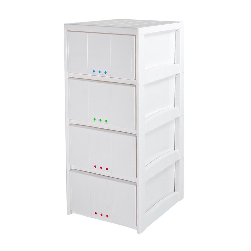 4 DRAWER STACKO 3DOT 40X45X91CM WHITE