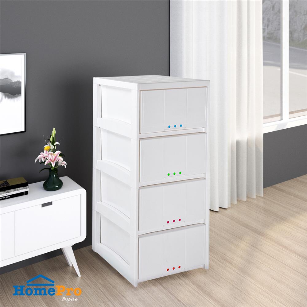 4 DRAWER STACKO 3DOT 40X45X91CM WHITE
