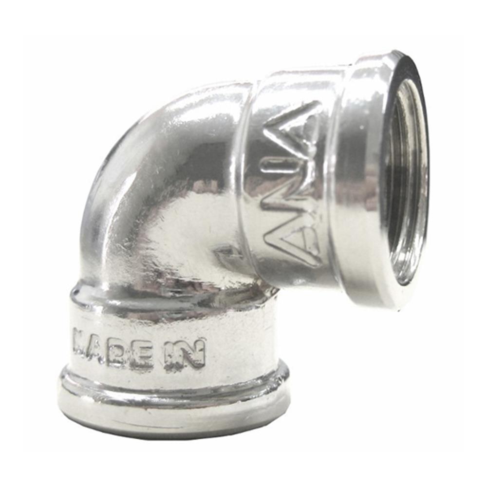 ข้องอเกลียวใน 90 องศา ANA BRASS FF 1/2 นิ้ว ชุปโครเมียม