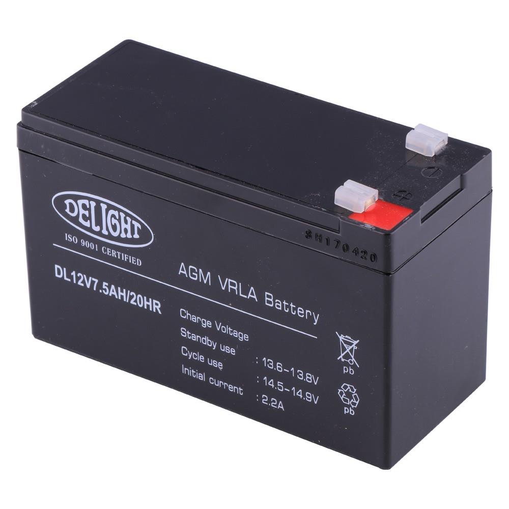 แบตเตอรี่แห้ง DELIGHT 12V 7.5AH