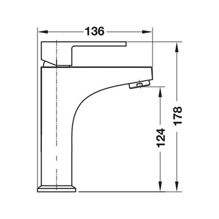 ก๊อกอ่างล้างหน้าผสม HAFELE 495.61.153 สีโครม_1
