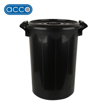 ถังน้ำกลมพร้อมฝา ACCO 66 ลิตร สีดำ_0