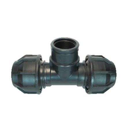 ข้อต่อสามทางสวมล็อก PE เกลียวใน KANYA 1/2 นิ้ว x 20 มม.