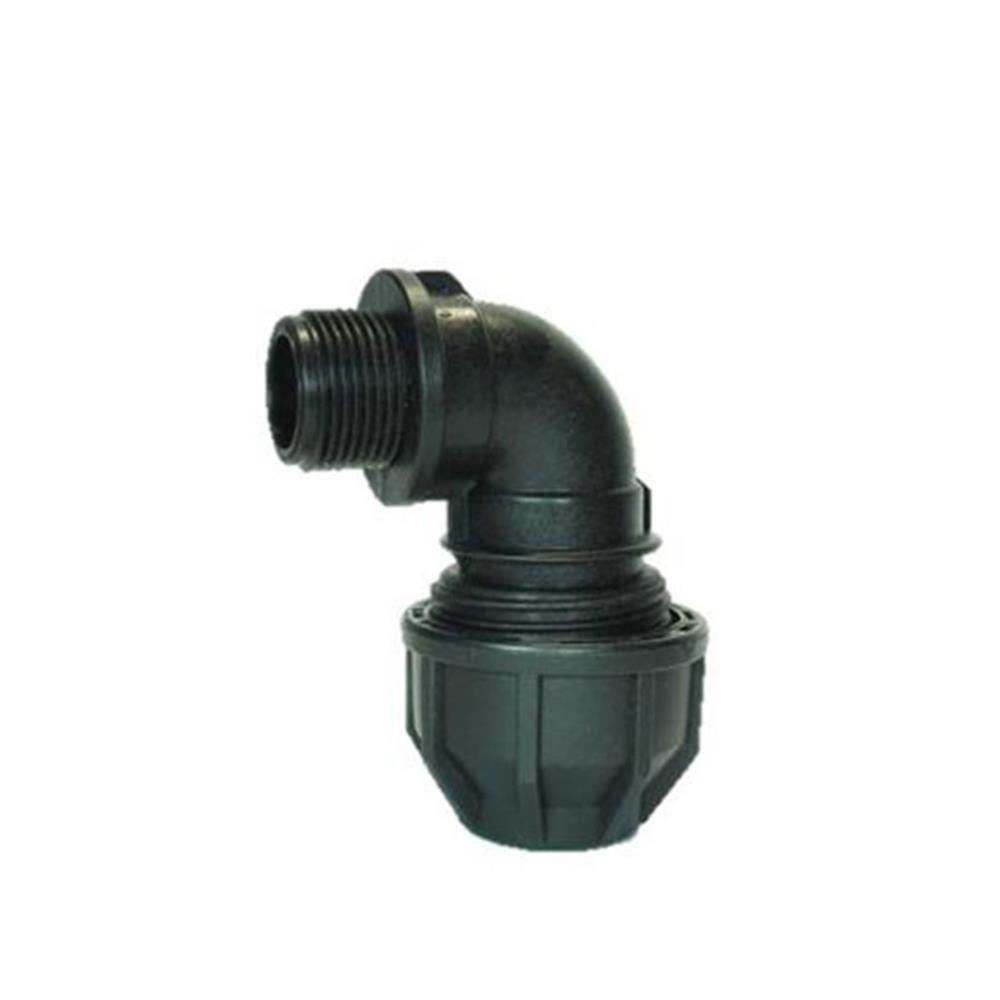 ข้องอ 90 องศา สวมล็อก PE เกลียวนอก KANYA BINGO 24 1/2 นิ้ว X 20 มม.