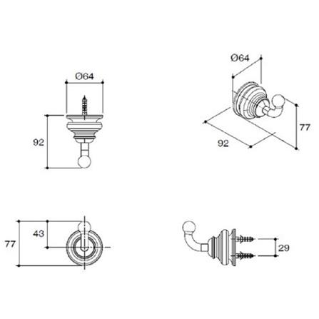 ขอแขวนผ้า KOHLER K-12156X-CP สีโครม_1