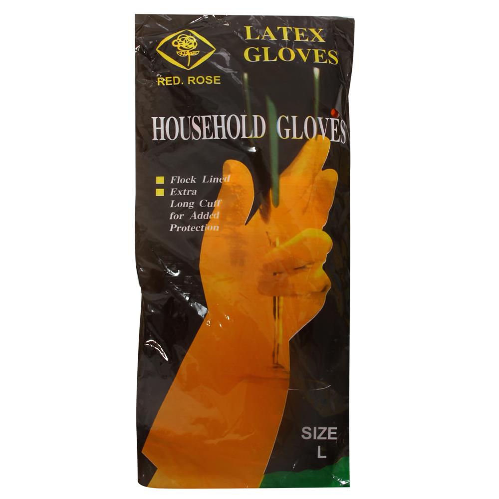 ถุงมือยาง YULONG สีดำ