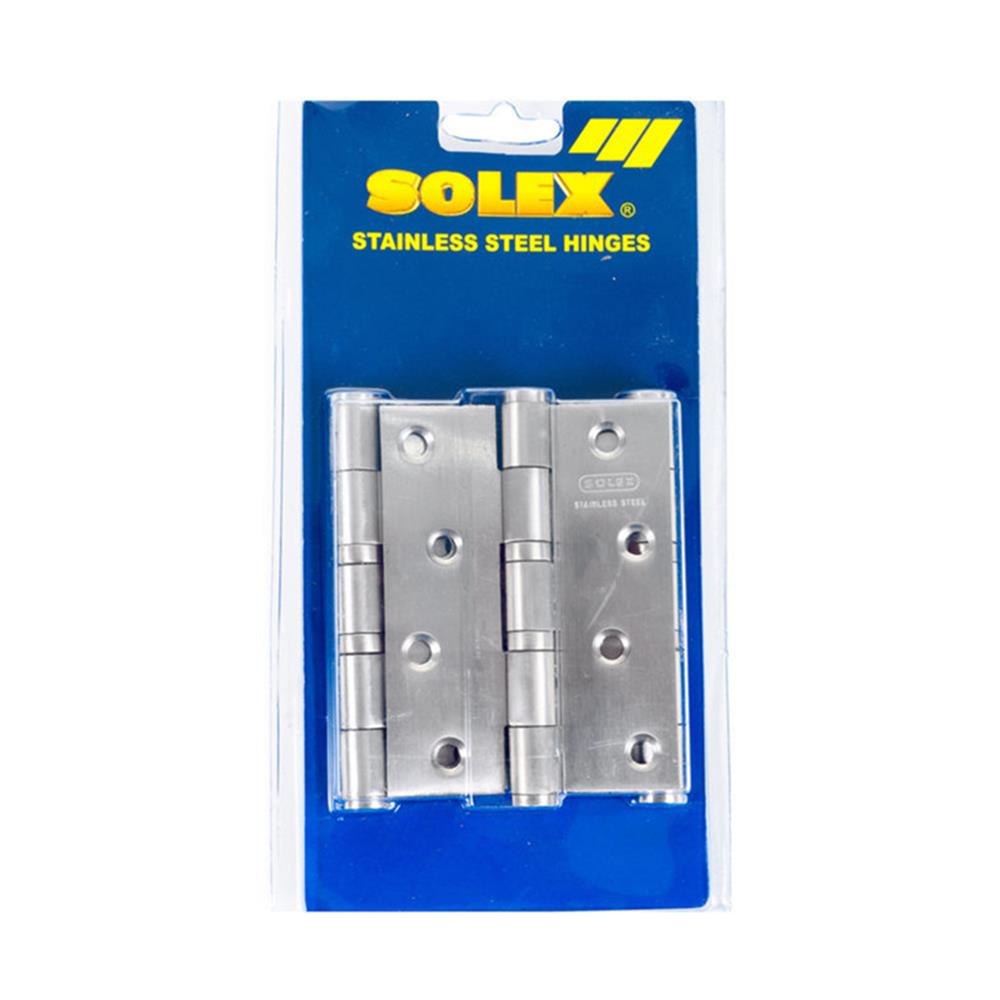 บานพับ 4X3 นิ้ว X 2 มม. SOLEX 4325 สีสเตนเลส (แพ็ก 3 ชิ้น)