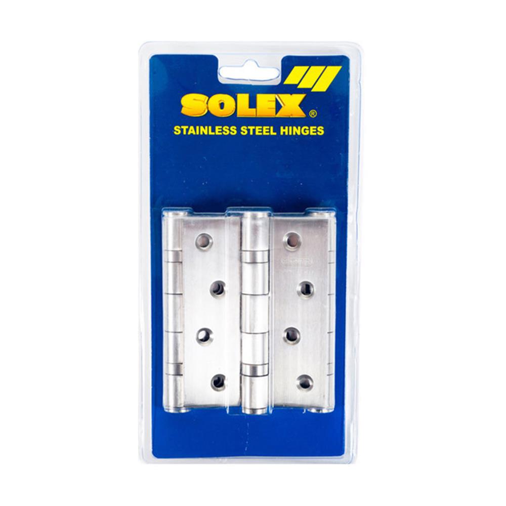 บานพับ 4x3 นิ้ว x 3 มม. SOLEX 4330 สีสเตนเลส (แพ็ก 3 ชิ้น)