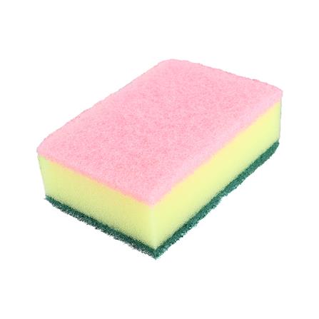 ฟองน้ำพร้อมใยขัด POLY-BRITE 2IN1 3x4.5นิ้ว_1