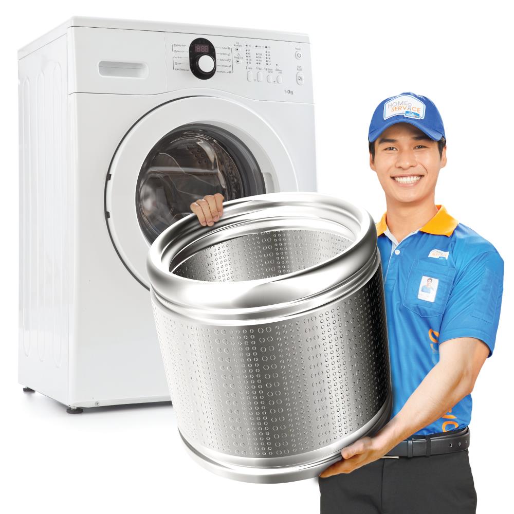 ล้างเครื่องซักผ้าฝาหน้า แบบถอดถัง