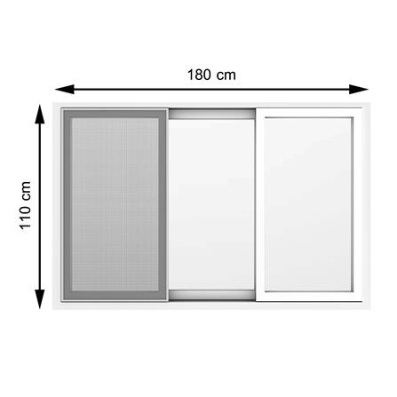 หน้าต่าง UPVC S-F-S มุ้ง HOFFEN 180x110 ซม. สีขาว_0