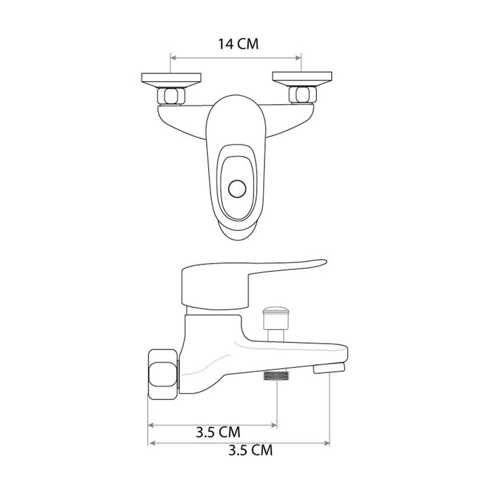 ก๊อกผสมอ่างอาบ PARNO PN-9002
