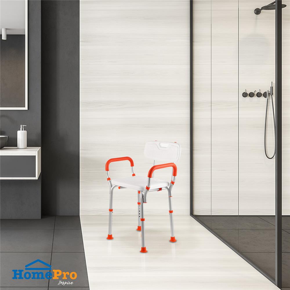 เก้าอี้อาบน้ำ MOYA 5041RBOR สีขาว/ส้ม