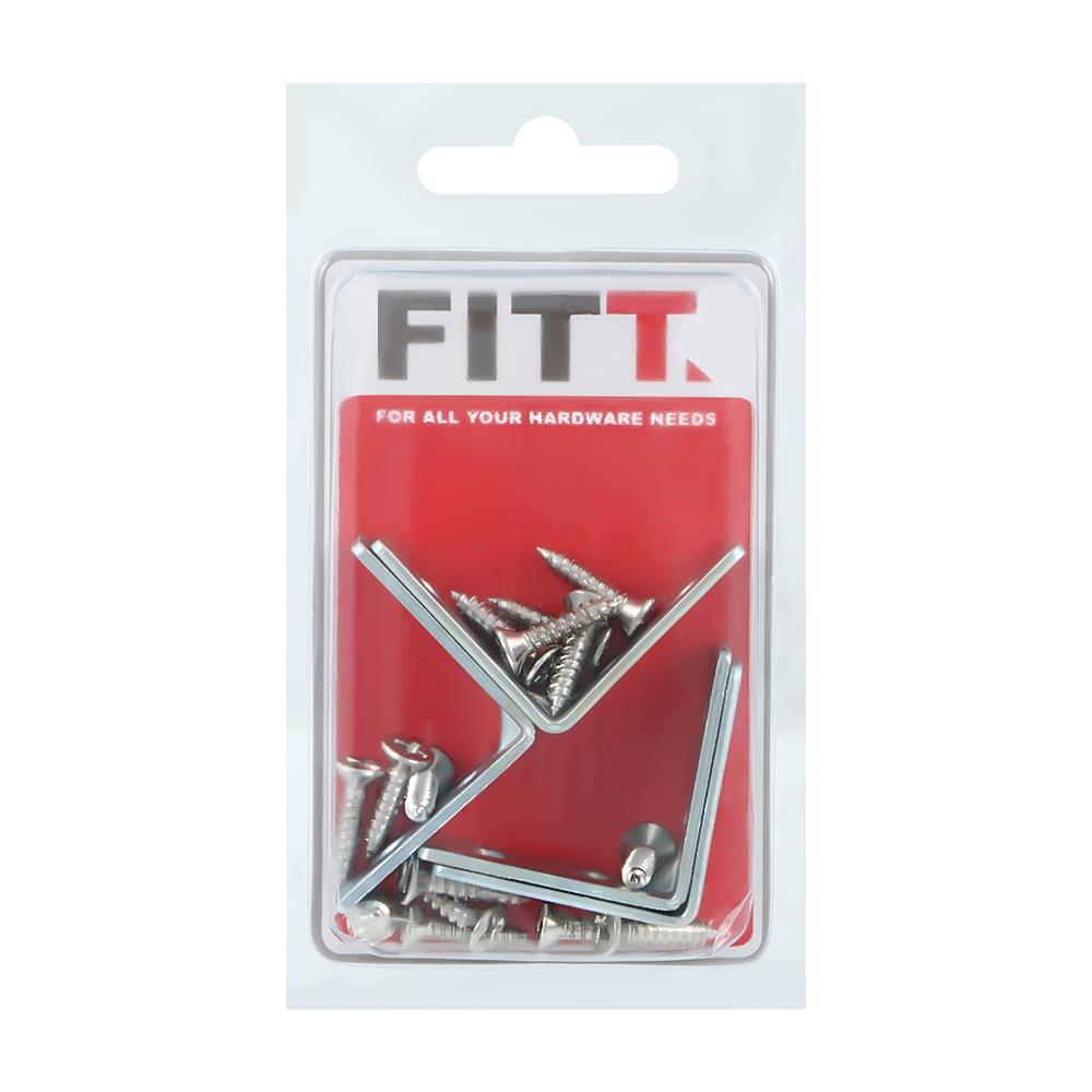 เหล็กฉากตัว L FITT 30X30 มม. สีเงิน แพ็ก 4 ตัว