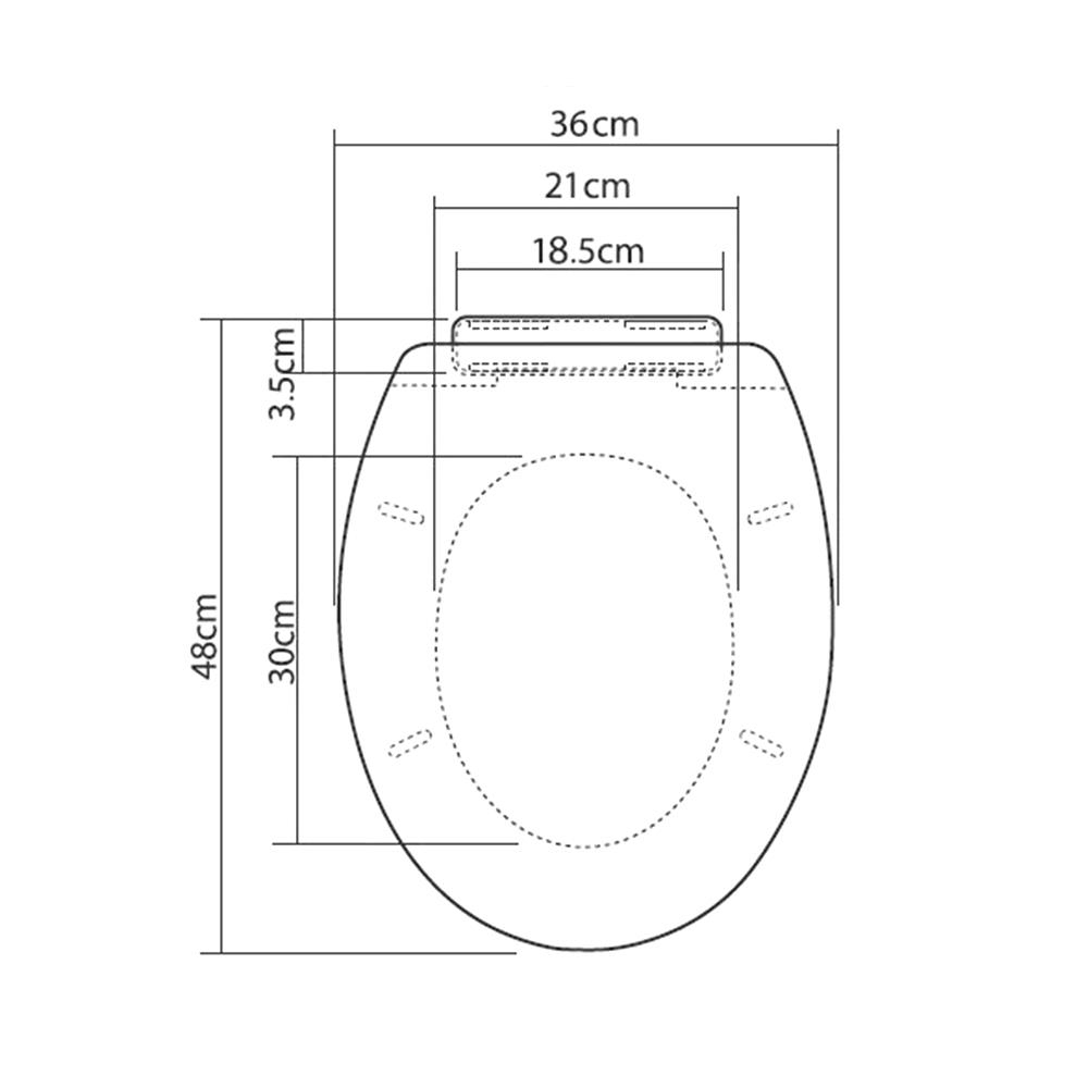 ฝารองนั่งพลาสติก MOYA TL-05 สีขาว