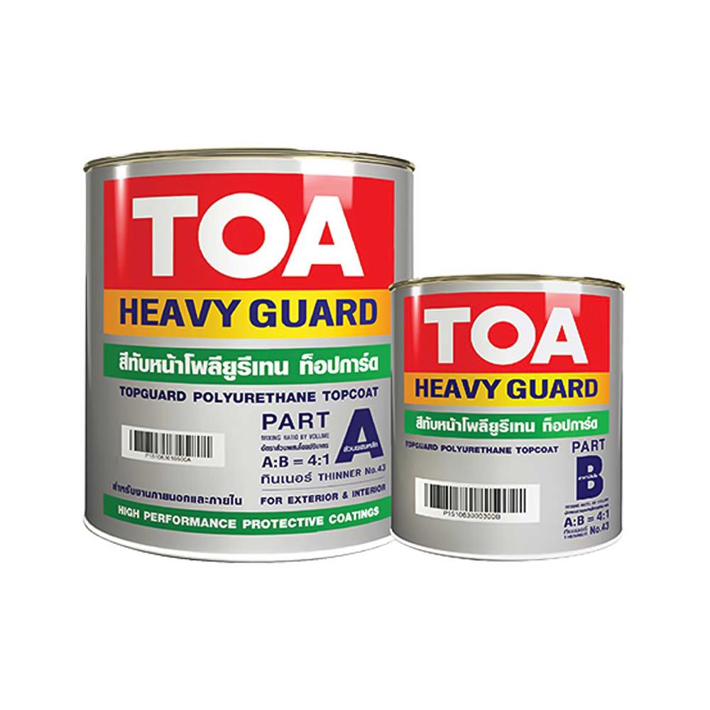 สีงานอุตสาหกรรม TOA HEAVY GUARD TOPGUARD PART A+B 7035 สีเทา 1 แกลลอน