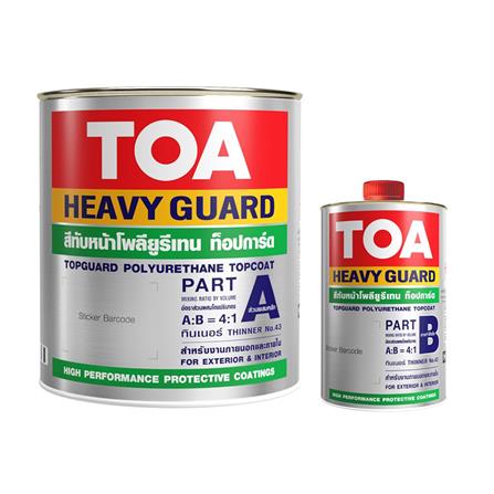 สีน้ำมัน ชนิดเงา TOA TOP GUARD PART A+B 1028 สีเหลือง 1 แกลลอน_0