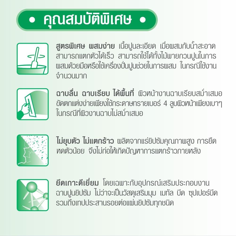 ปูนฉาบรอยต่อแผ่นยิปซัม GYPROC JOINTING 25 กก.