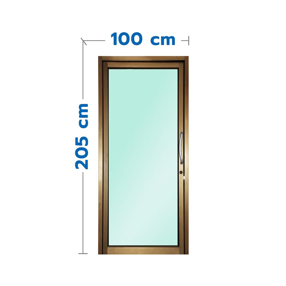 ประตูบานสวิงเดี่ยว อะลูมิเนียม WINDOW ASIA 100x205 ซม. สีน้ำตาล